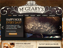 Tablet Screenshot of mcgearyspub.com